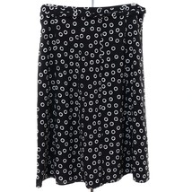 Pendleton Women&#39;s Belted Silk Skirt sz 10 Black White Polka Dot Circle Lined - £28.01 GBP