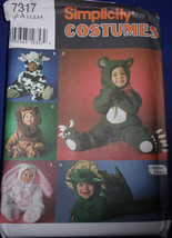 Simplicity Toddler Bear Cow Lion Bunny Dragon Costumes Size ½ - 4  #7317 Uncut - £5.53 GBP