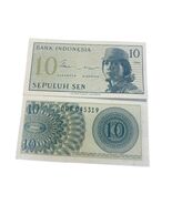 1964 Indonesia 10 Sen Banknote Sepuluh Sen UNC - $2.95 CAD