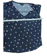 Women&#39;s casual hot air balloon print short sleeve shirt by Lipslide size M - $15.83