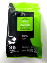 ( Lot 6 ) Men&#39;s Face &amp; Body Wipes 30/pk Travel (No Time Shower) NIP SEALED - £27.69 GBP