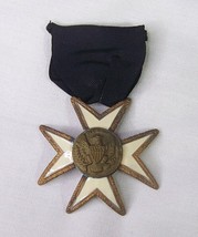 Antique Knights Templar Maltese Cross Masonic Medal Badge - £7.75 GBP