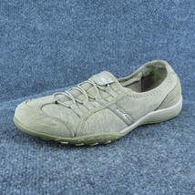Skechers  Women Slip-On Shoes Taupe Leather Slip On Size 9 Medium - £15.78 GBP
