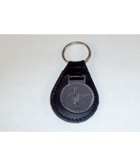 Ford Mustang Keyring w/Faux Leather Fob, Key Chain Round Metal Charm, Sp... - £6.20 GBP