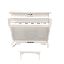 Sylvanian Families Calico Critters Pure White Piano With Bench 4.5x5.25 Black - $15.83