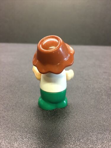 Vintage Little People Plastic Moveable Arms Man Green Pant White Shirt B... - $4.46
