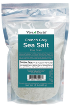 Light Grey Celtic Sea Salt (No Additives) Resealable Bag 1.5LB and Other Sizes - £11.24 GBP