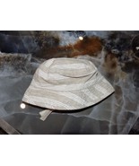 Janie and Jack Layette Brown/White Striped Bucket Hat Size 3/6 Months EUC - £10.33 GBP