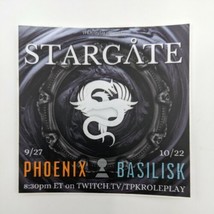 TPK Roleplay Stargate Promo Sticker RPG Phoenix Basilisk - £7.75 GBP