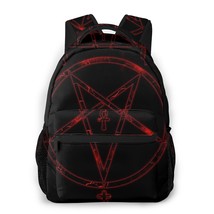 Backpack Casual Travel Bag Pentagram Print School Bag Fashion Shoulder Bag For M - £48.87 GBP
