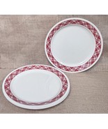 Corelle Red Plaid Dinner Plate Set Of 4 Cottagecore Rustic Farmhouse - $49.50