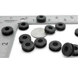 7/16&quot; x 1/4” ID w 1/8” Outer Groove Rubber Grommet for Wire Cable Panel Bushing - £8.20 GBP+