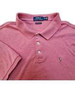 Polo Ralph Lauren Mens Shirt XL Custom Slim Fit Salmon Coral Multicolor ... - $21.64