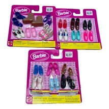 Vintage Barbie Fashion Shoes Mattel 1990s 3 paks 2 New 1 Opened Doll Clothing - £38.76 GBP