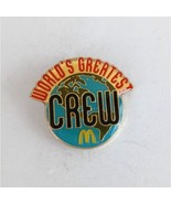 Vintage World&#39;s Greatest Crew McDonalds Employee Lapel Hat Pin - $14.36