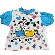 1980s Little By Little Toddler Shirt 24M Puppy &amp; Heart Print - $21.12