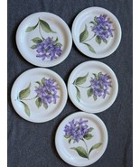 Set of 5 Garden Delights Tabletop Plates - Purple Floral Design, 10.25” ... - $38.69