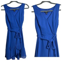 By x By Ladies Blue Sleeveless V Neck Front Tie Summer Night Out Dress S... - £12.85 GBP