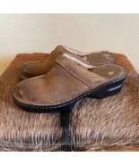 Born - Boc Leather Slip On Brown Mules Women&#39;s 9 BC1079 *FLAKING - READ* - $19.57 CAD