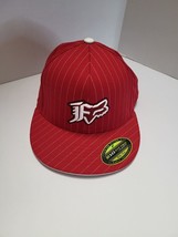 Fox Racing Cap Red Hat Cap Fexfit Fox Large 6 1/2 -7 1/4 - £13.98 GBP