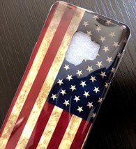 For Samsung Galaxy S9 - Rubber Gummy Phone Case Skin Cover Usa American Flag - £14.15 GBP