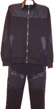 Mondo Authentic Cotton Men&#39;s Navy Sweat Suit Jacket Pants Size 3XL - £255.05 GBP