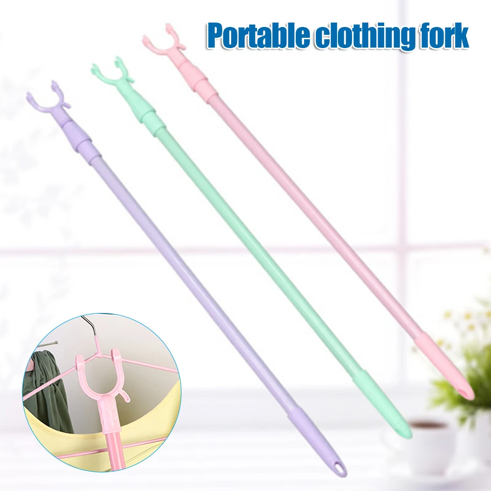 House Home Balcony Clothes Pole Fork Pole The Hangers for Clothes Pole Retractab - £21.64 GBP