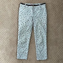 Anthropologie Cartonnier Charlie Cherry Floral Print Blue Cropped Pants ... - $33.85