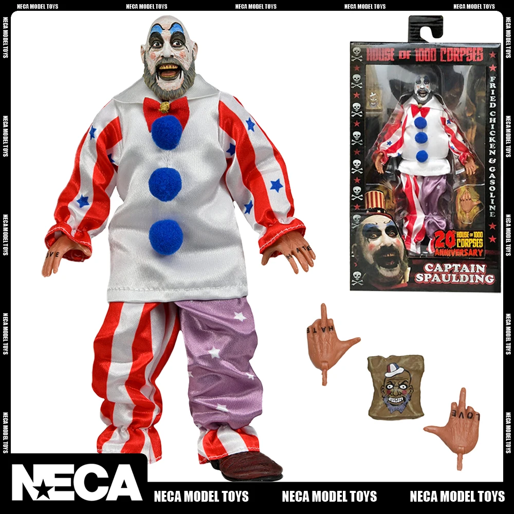 NECA 39944 House of 1000 Corpses Captain Spaulding 20th Anniversary Clown 8 Inc - £69.97 GBP