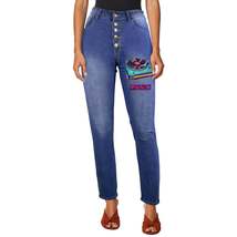 Music and Turntable Graffiti Design on Front of Women&#39;s Pants (Made in USA) - £28.56 GBP