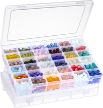 2 Pack 36 Grids Clear Plastic Organizer Box with Adjustable Dividers, Sm... - $14.54