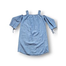 Madewell Cold-Shoulder Chambray Denim Blue Casual Dress - Size XS - $28.88