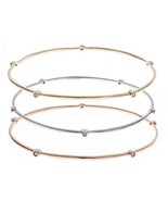 Diamond Eternity Stackable Bangle Bracelet Set 14k Multi Tone Gold 0.45C... - $4,856.74 CAD
