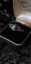 Antique Vintage 1920-s Abalone Silver Ring Size UK U 1/2, US 10.5 Hallma... - $1,677.57 MXN