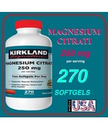 Magnesium Citrate 250mg, 270 Softgels, Kirkland Signature, Magnesium - $36.88