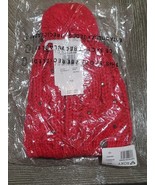 Roxy Sundancing Beanie Pink Red Magenta Pom Pom NEW NWT Knit - $24.70