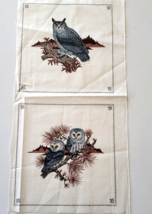 Great Horned &amp; Barn Owls Quilting Crafting Panels 7.75&quot; x 7.75&quot; Cranston Print - $5.93