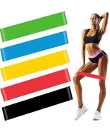 5 Pack Resistance Rubber Latex Yoga Loop Exercise Bands For Fitness Trai... - £14.11 GBP