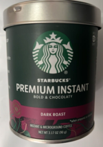 Starbucks Premium Instant Coffee, Bold &amp; Chocolaty, Dark Roast 3.17oz EX... - $13.85