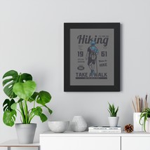 Framed Vertical Hiking Poster, Retro Hiking Print, Wall Art, Nature Deco... - £48.55 GBP+