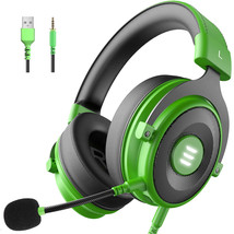 Gaming Headset Gamer Wired Headphones E900 Pro Green - £40.94 GBP
