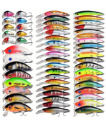 56pcs/set Lot Mixed Bionic Fishing Lures Minnow Hard Artificial Bait Cra... - $569.27 MXN