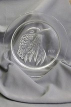 Lalique France 1973 Glass Plate Jayling Bird 8&quot; No Box - $123.75