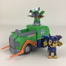 Paw Patrol Rescue Pups Rocky&#39;s Recycle Truck Vehicle Forklift Spin Maste... - £14.18 GBP