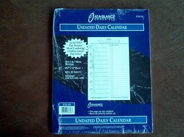 AT-A-GLANCE Undated Daily Calendar Pages 3 &amp; 7 ring Binders 32 Sheets  8... - $11.88