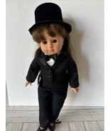 German GOTZ PUPPEN Girl Doll 17” Tuxedo Tap Shoes Top Hat 16/16 Brown Hair - $373.64