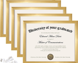 Picture Frame Certificate Document Frame 8.5X11 with High Definition Gla... - $41.78