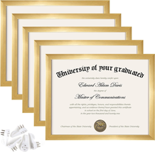 Picture Frame Certificate Document Frame 8.5X11 with High Definition Gla... - $41.78