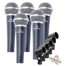 Studio Recording Microphones with Clips (5 Pack) by FAT TOAD - Vocal Handheld, U - £41.49 GBP