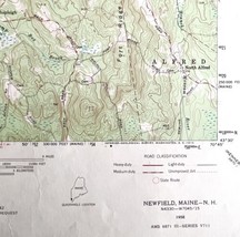 Map Newfield Maine NH 1958 Topographic Geo Survey 1:62500 22 x 18&quot; TOPO3 - £35.29 GBP